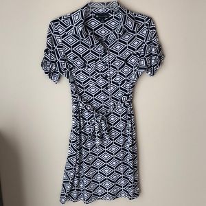 Valerie Bertinelli black and white dress